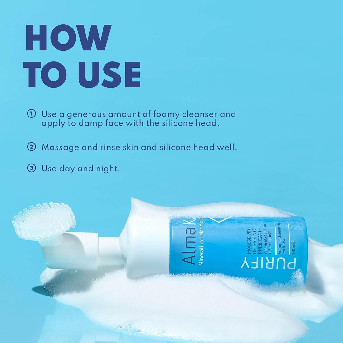 Alma K Pore Cleansing Foaming Mousse - Gentle Face Cleanser for Women - Hydrating Facial Cleanser with Salicylic Acid - Face Wash for Women - 3.7 Fl oz