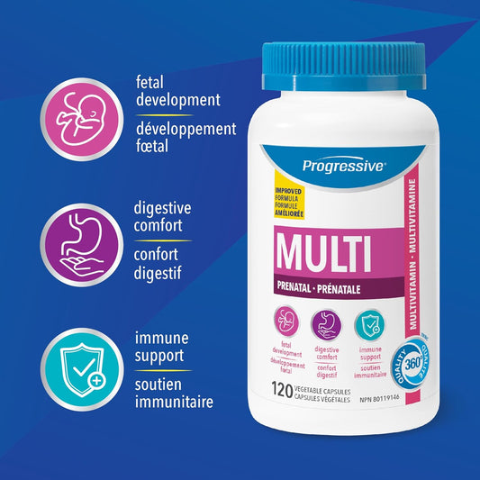 Progressive Advanced Prenatal Multivitamin, with Methylated Folate from L-5-MTHF, DHA, Lutein and Ginger Extract. For Complete Conception and Pregnancy Nutritional support, Energy, Mood, and Hormone Health, 100% Complete…