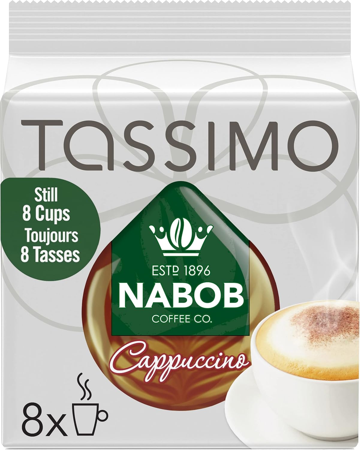 Tassimo Nabob Café Crema 咖啡单份 T 盘,110 克 & Tassimo Nabob 卡布奇诺咖啡单份 T 盘,263 克