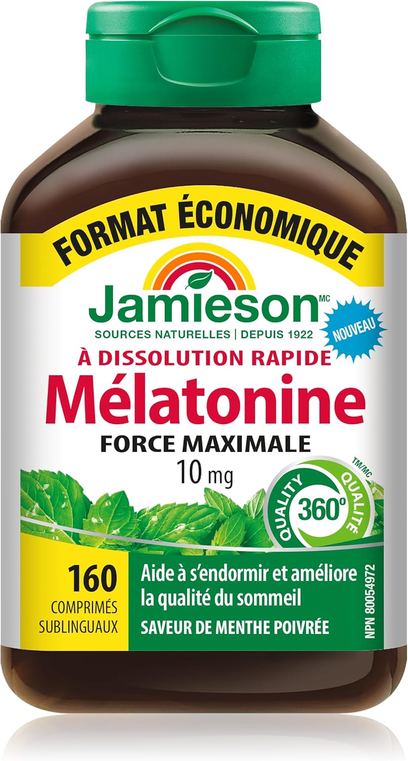 Jamieson 褪黑素 10 毫克强效薄荷味速溶片,160 片