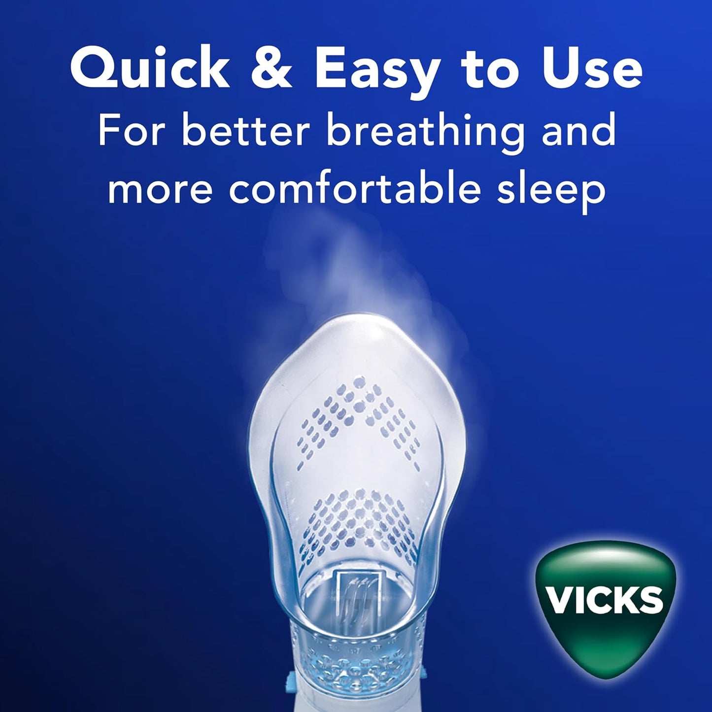 Vicks VIH200CV1 Corded Personal Sinus Steam Inhaler, Non-Medicated Steam Relief for Cough and Nasal Congestion from Colds, Seasonal Allergies and Sinusitis