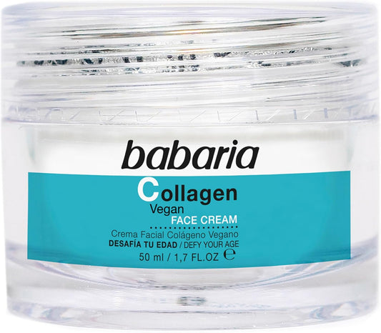 Babaria 胶原蛋白素食面霜 - 抗衰老面霜 - 保湿面霜 - 植物基面部保湿霜,焕活肌肤 - 1.7 盎司