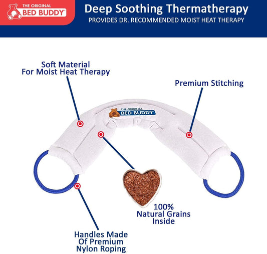 Carex Bed Buddy Heat Pad And Cooling Neck Wrap - Microwave Heating Pad For Sore Muscle Pain Relief - Cold Wrap Pack For Aches and Pain