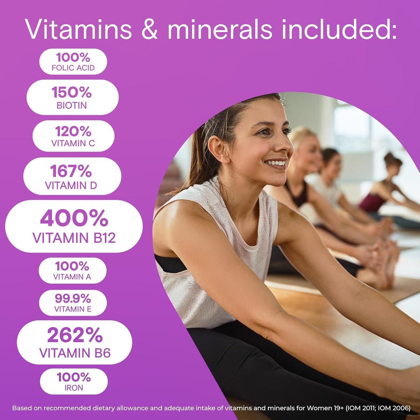 One A Day Multivitamin for Women - Daily Vitamins For Women-Womens Multivitamin With Vitamin A, Vitamin C, Vitamin D, and Zinc for Immune Support, Vitamin E, B12, Biotin, Calcium, Iron, 250 Tablets