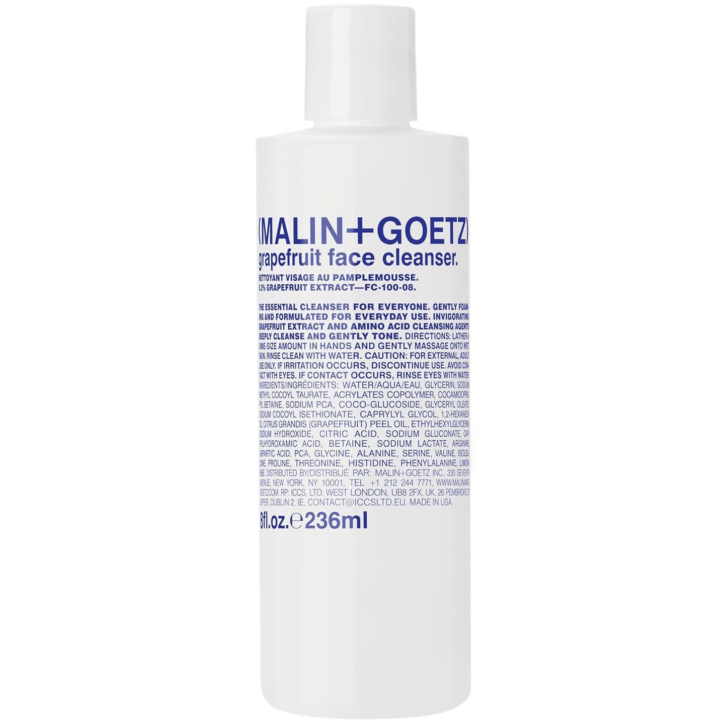 Malin + Goetz Face Cleanser, Grapefruit, 8 Fl Oz