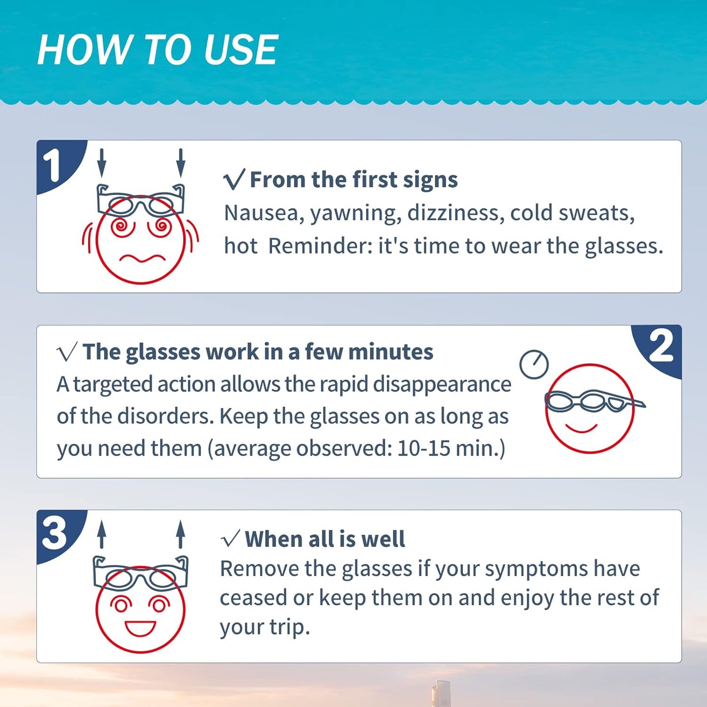 Hion 兒童防暈動病智慧眼鏡(適用於 3-8 歲兒童)– 超輕便攜緩解噁心液體眼鏡,可緩解暈車、暈機、暈船 – 兒童旅行/郵輪必備