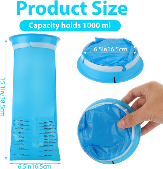 YAYODS 100 包呕吐袋一次性呕吐袋,1000 毫升呕吐袋一次性呕吐袋,适用于晕车、汽车、儿童、孕妇、旅行