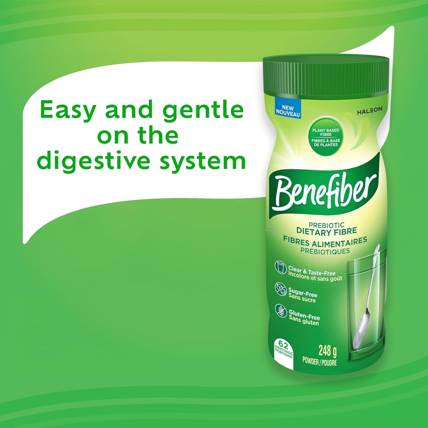 Benefiber 益生元膳食纖維粉,無味,無糖,每日纖維 - 62 份(248 克)