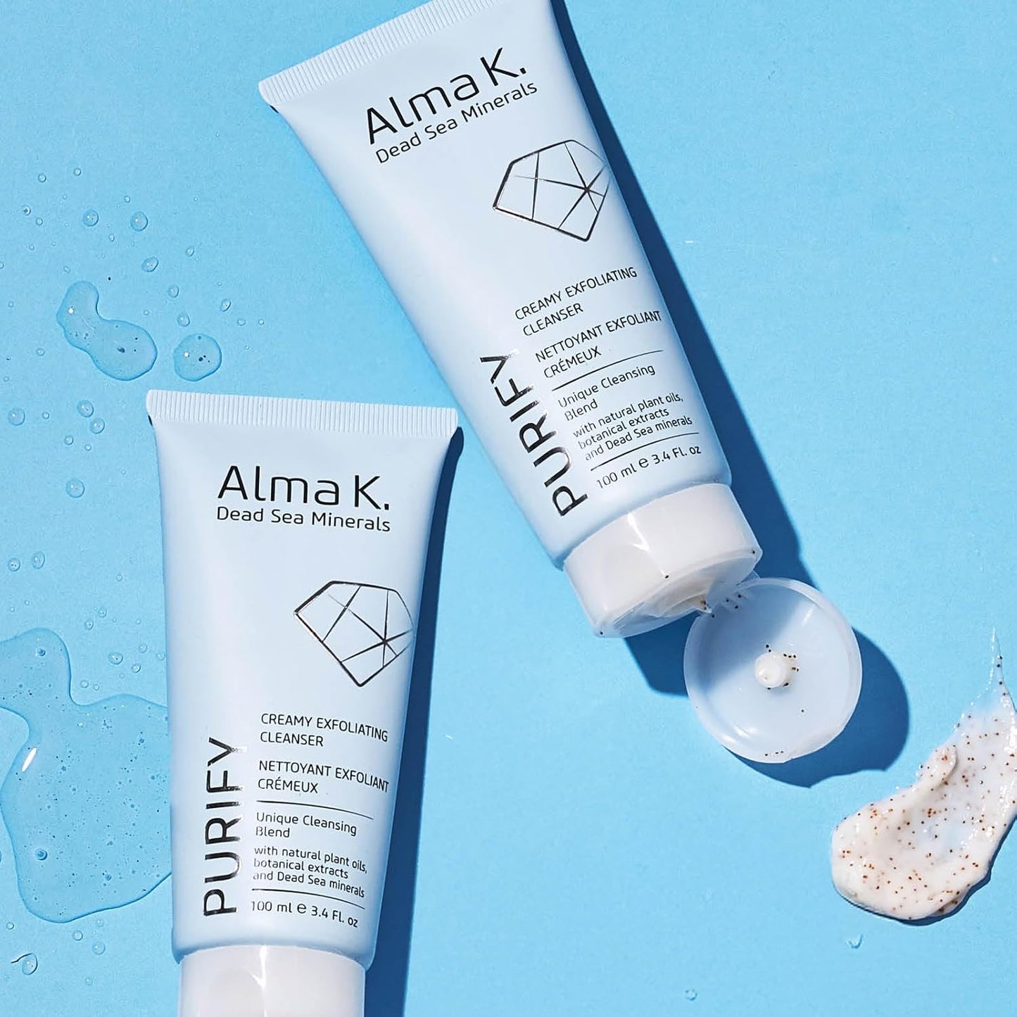 Alma K Creamy Exfoliating Cleanser - Face Wash for Women - Hydrating Facial with Salicylic Acid - Gentle Face Cleanser for Women - 3.4 oz