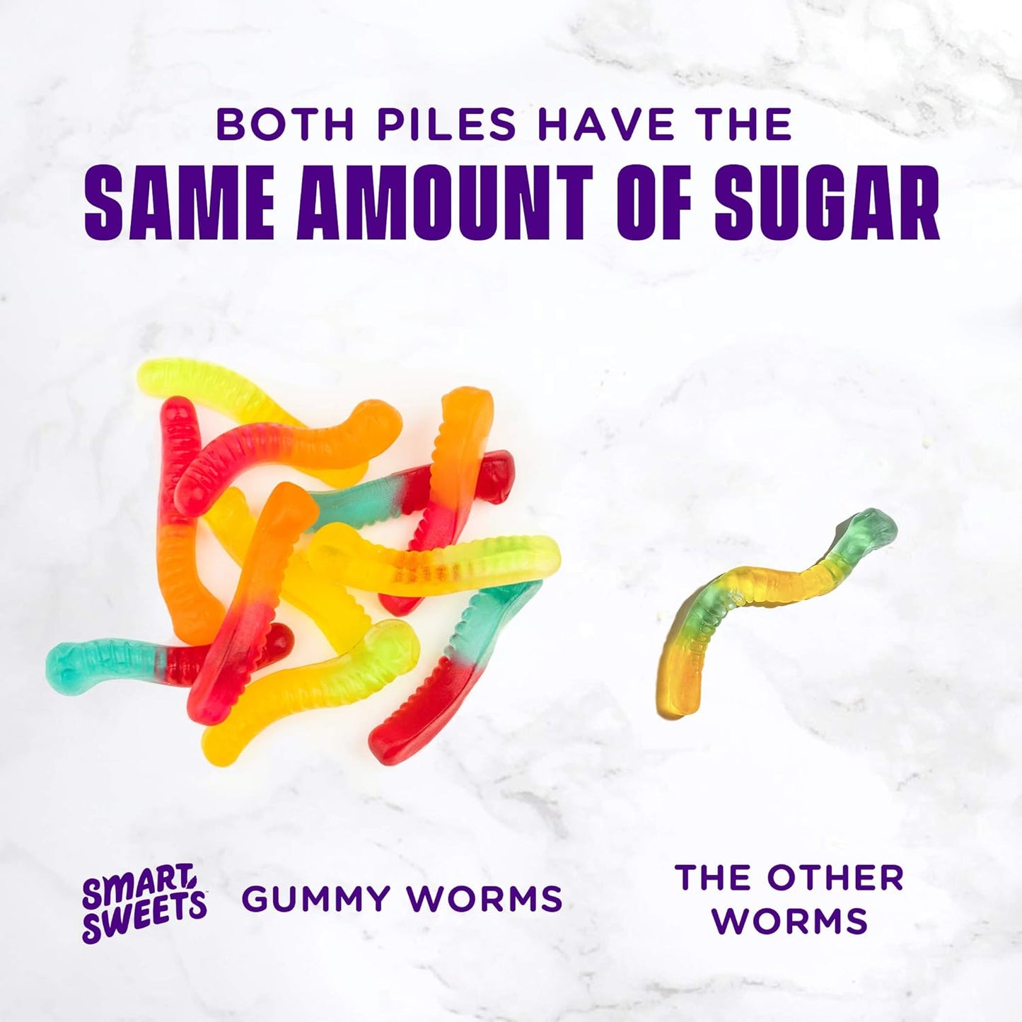 SmartSweets 低糖软糖(3克),低卡路里,不含糖醇,非转基因,不添加糖(12个装)