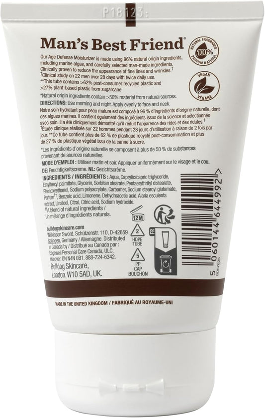 Bulldog Skincare 男士抗衰老保湿霜,滋养乳液 100 毫升