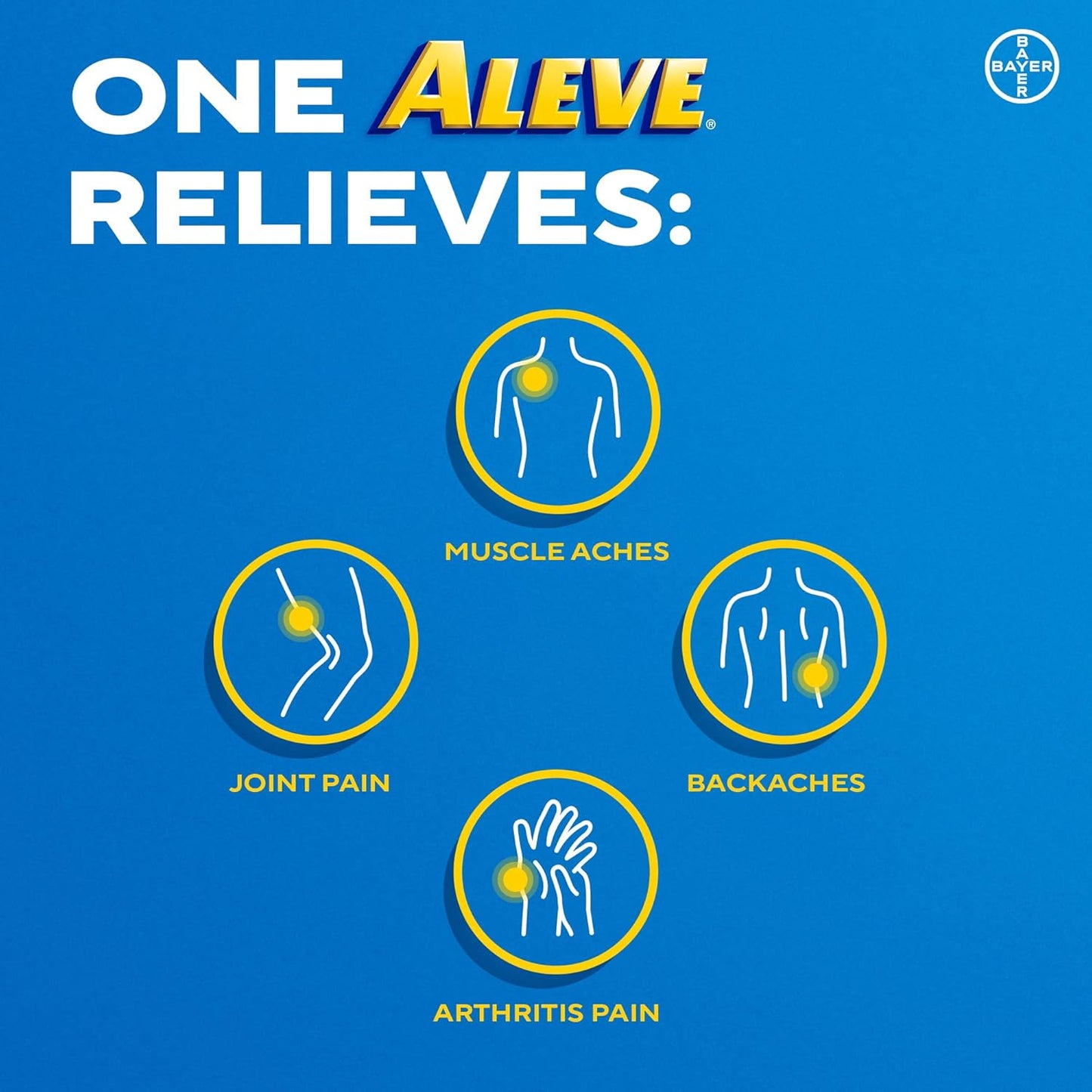ALEVE Pain Relief Caplets, Up To 12-Hour Relief, Naproxen Sodium 220mg, 24 Caplets