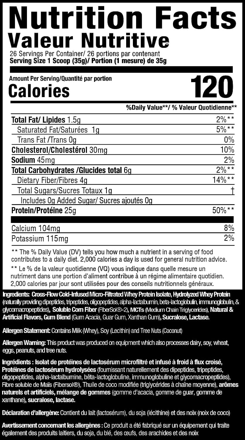 MuscleSport Lean Whey Protein Powder - Whey Protein Isolate - Low Calorie, Low Carb, Low Fat, Incredible Flavors - 25g Protein per Scoop - 2lb Vanilla Ice Cream