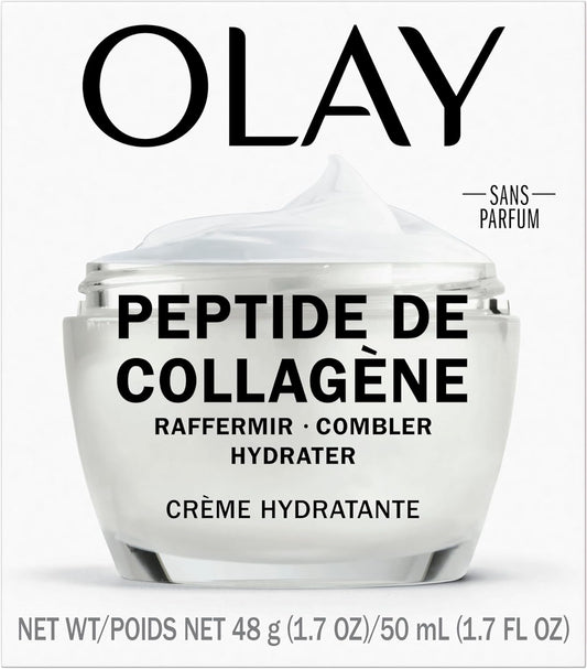 Olay Collagen Peptide Face Moisturizer, Firming Cream for Women, Fragrance-Free, Non-Greasy - Hydrating, Anti-Aging, Anti-Wrinkle, Smooth Fine Lines, Plumping Skin Care - Niacinamide, 50 mL
