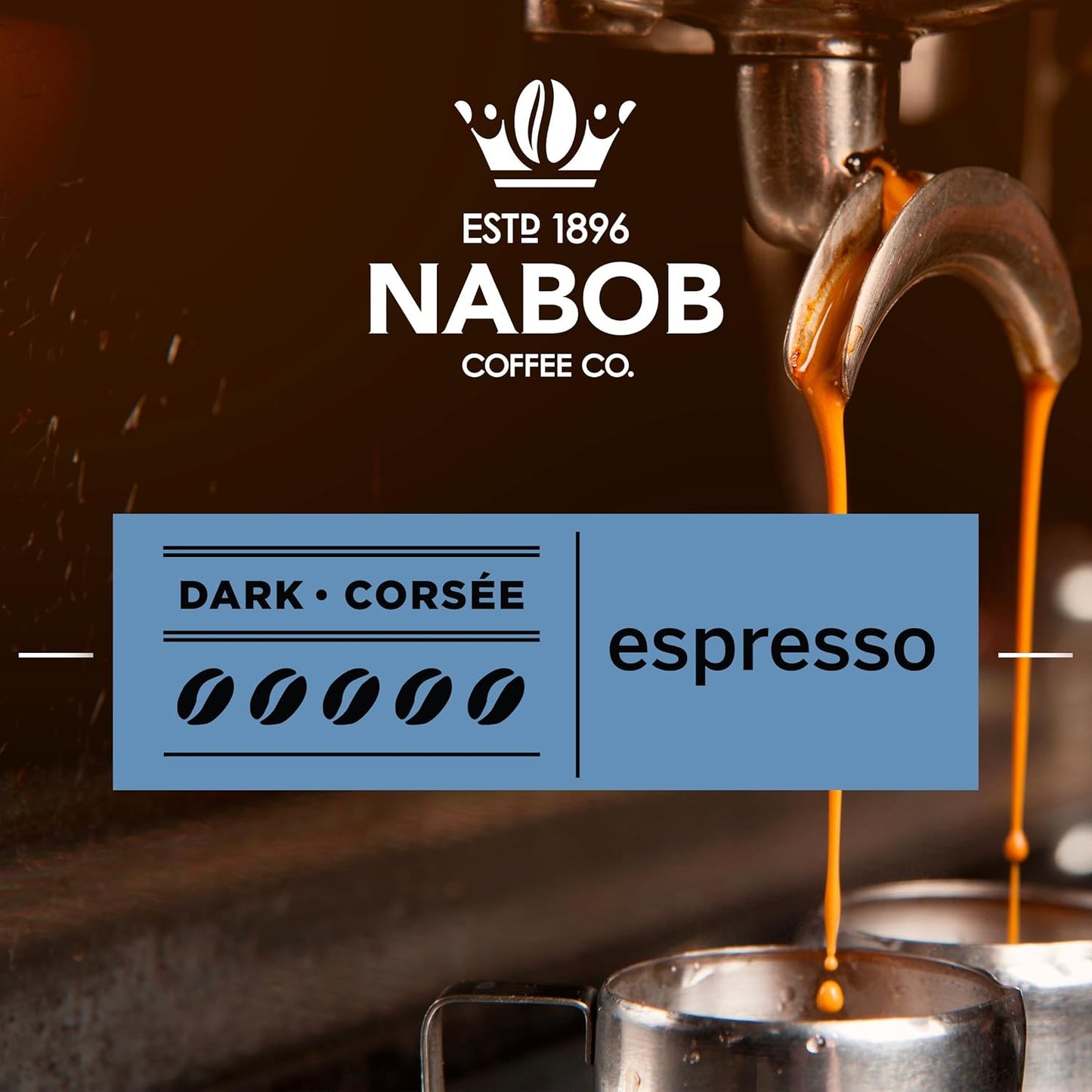 Nabob 深烘焙浓缩咖啡粉,340克罐装