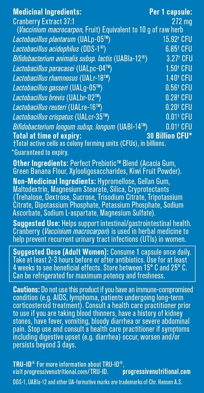 Progressive Perfect Probiotic for Women with 30 Billion CFU, Natural Gut-Health Complex with Prebiotic for Daily Digestive, Immune, Stress Support, Bloating Relief and Vaginal pH Balance, 10 Diverse and Balanced Strains …