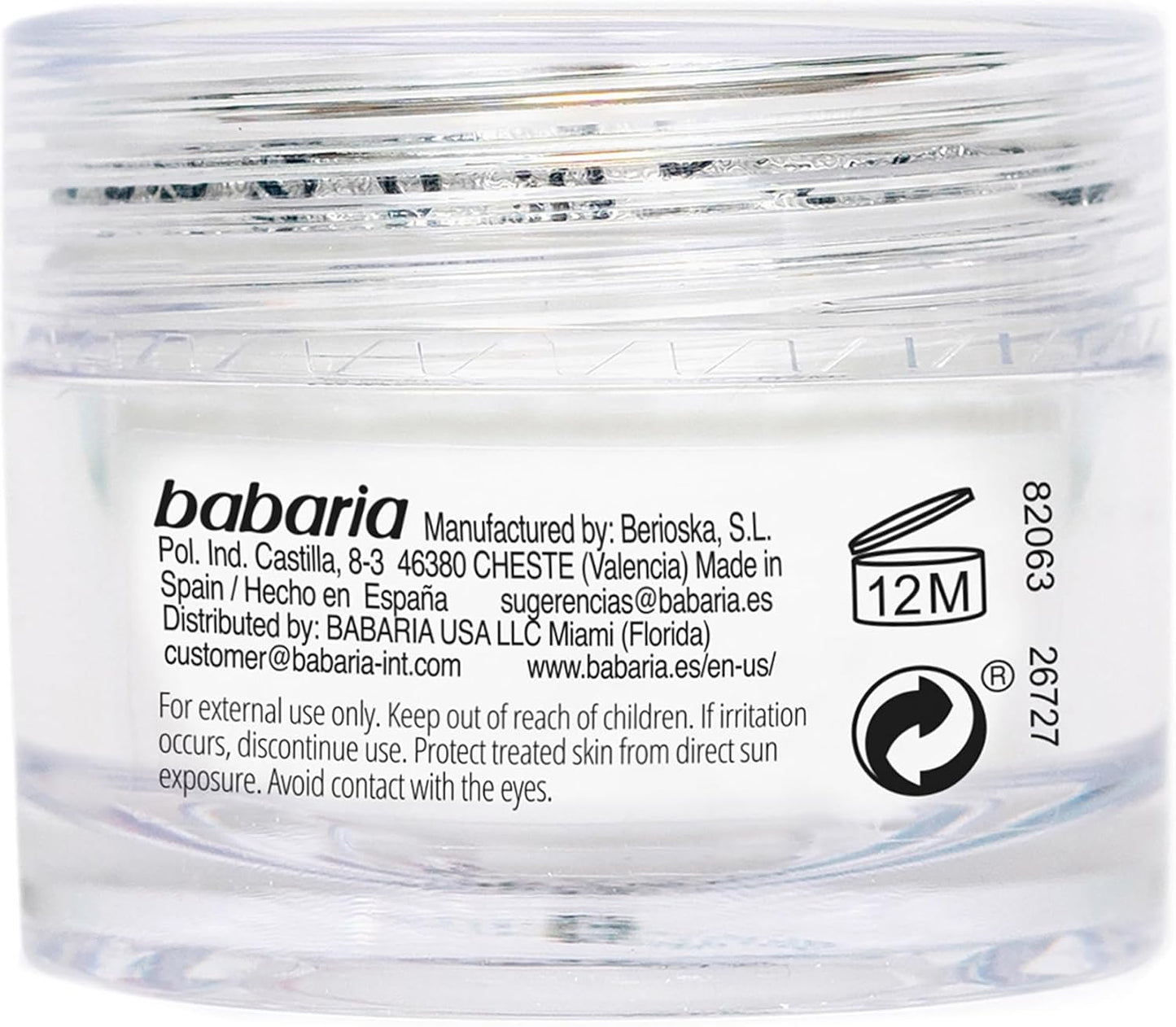 Babaria 胶原蛋白素食面霜 - 抗衰老面霜 - 保湿面霜 - 植物基面部保湿霜,焕活肌肤 - 1.7 盎司