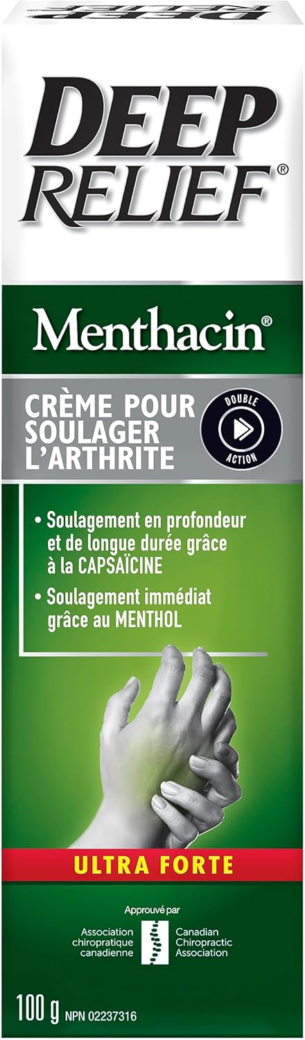 Deep Relief Menthacin 超强效双效关节炎止痛膏,含辣椒素,100克