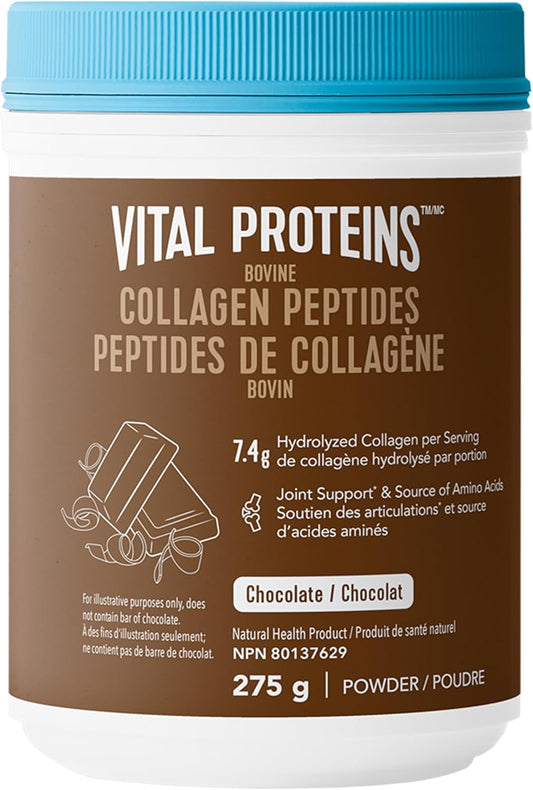 VITAL PROTEINS 巧克力牛膠原蛋白肽粉,有助於形成膠原蛋白並減輕與骨關節炎相關的關節疼痛,氨基酸來源,不添加糖,275 克
