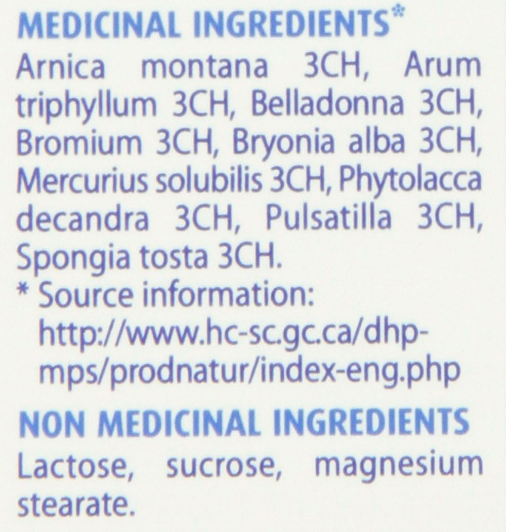 Boiron Roxalia,60 片,用于治疗喉咙痛和声音嘶哑的顺势疗法药物