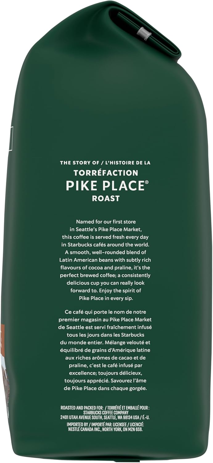 星巴克派克市場烘焙研磨咖啡,中度烘焙,793 克(4 包)