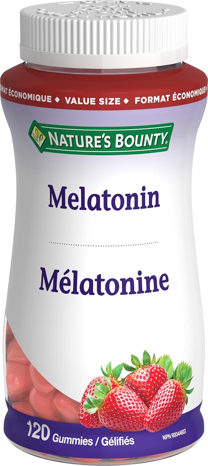 Nature's Bounty 褪黑激素 10 毫克 120 粒超值装,有助于重置身体的睡眠-觉醒周期;褪黑激素 2.5 毫克 120 粒软糖,有助于重置身体的睡眠-觉醒周期