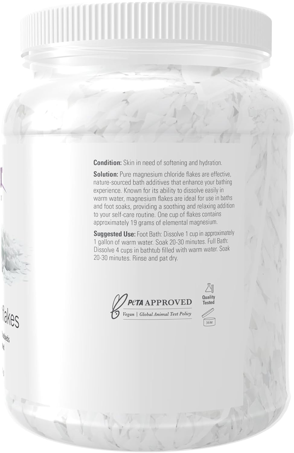 NOW Solutions,鎂片,100%純,來自古代Zechstein海床,高濃度,1531克