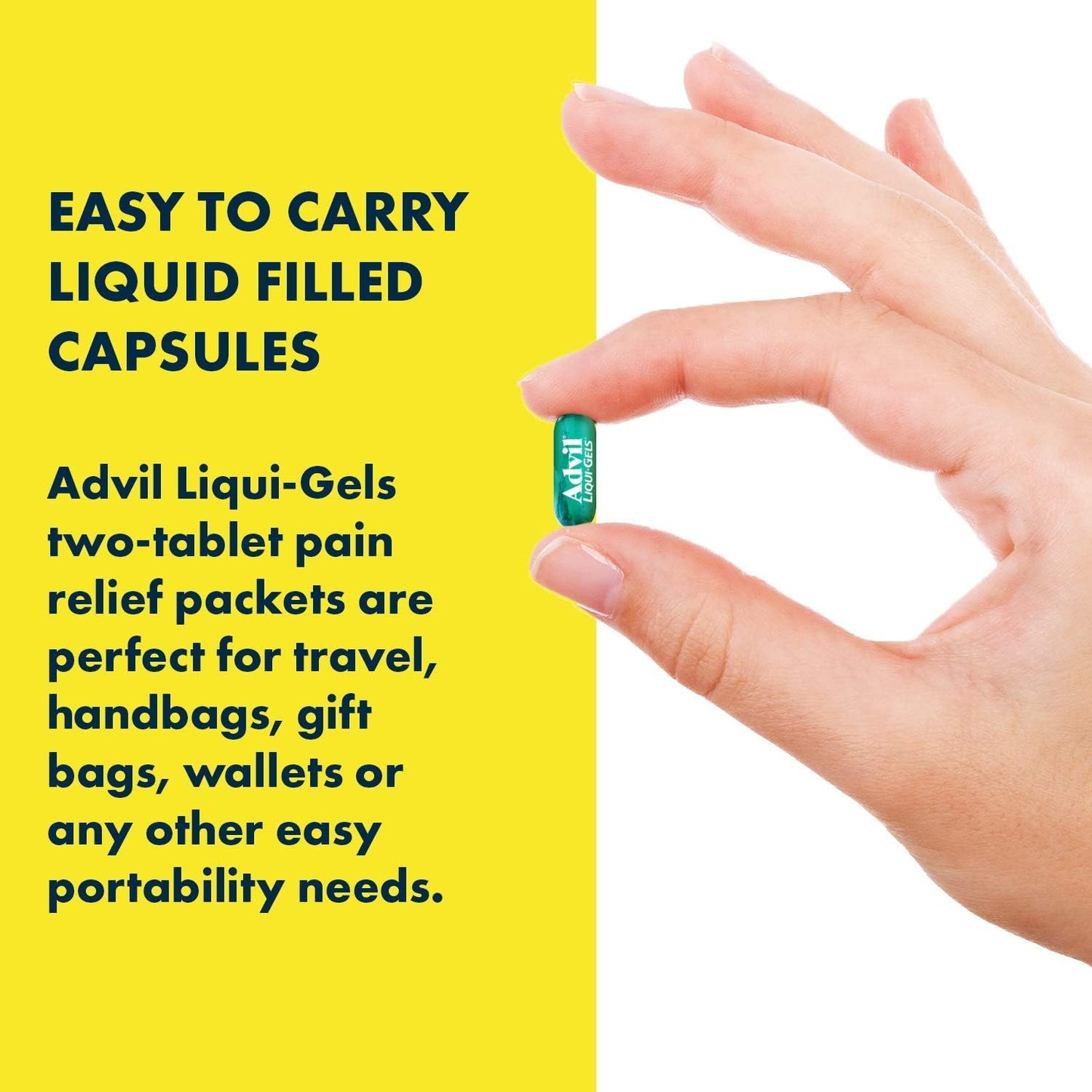 Advil Regular Strength Ibuprofen Pain Relief Liquid-Gels, Fast Acting Pain Relief for Migraine, Back, Neck, Joint, and Muscle Relief, 200mg (72 Count)