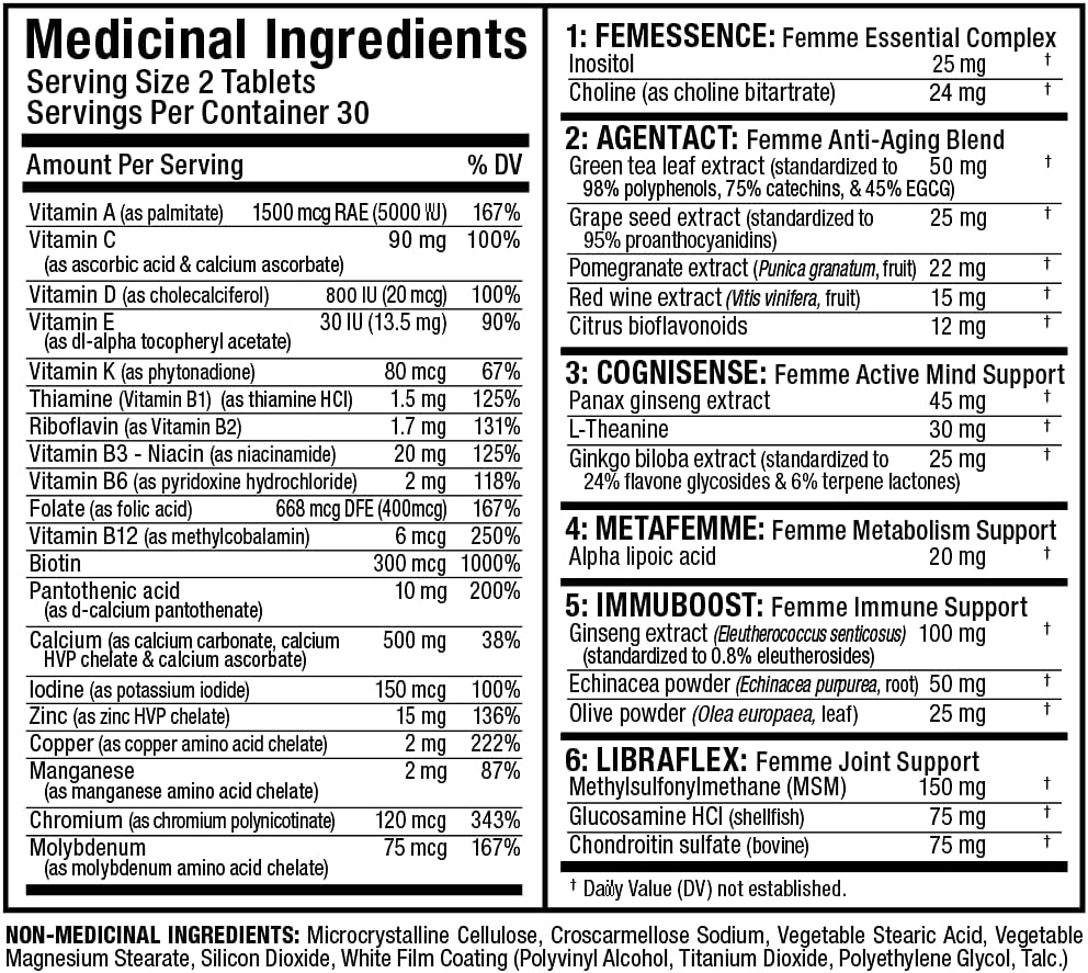 ALLMAX Nutrition - Vitaform - 高级 - 女性复合维生素 - 60 粒 - 30 天用量