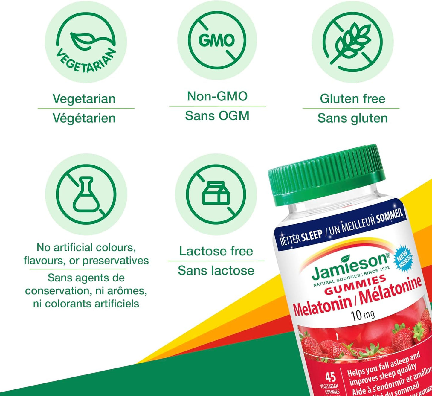 Jamieson 褪黑素軟糖 10 毫克 - 天然草莓風味