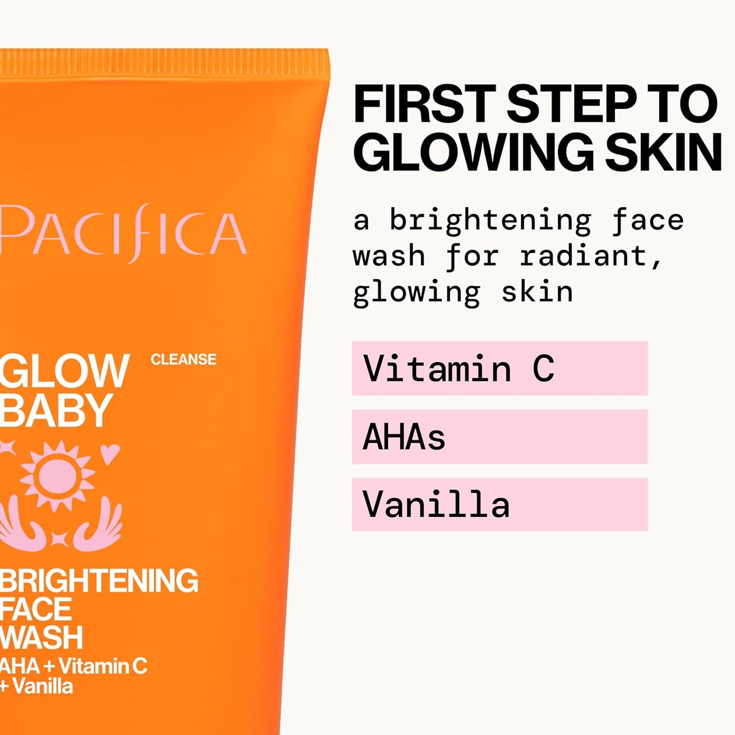 Pacifica Glow Baby Brightening Face Wash, 5 Ounce