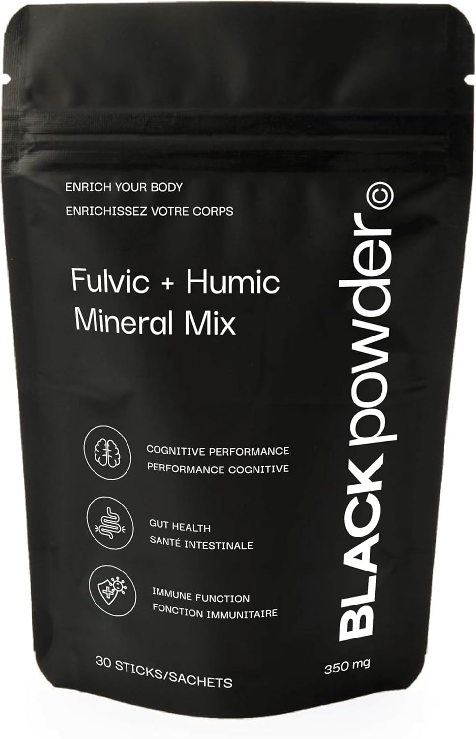 Trace, BLACKpowder, Fulvic and Humic Acid Powder Blend, 30x350mg Packets