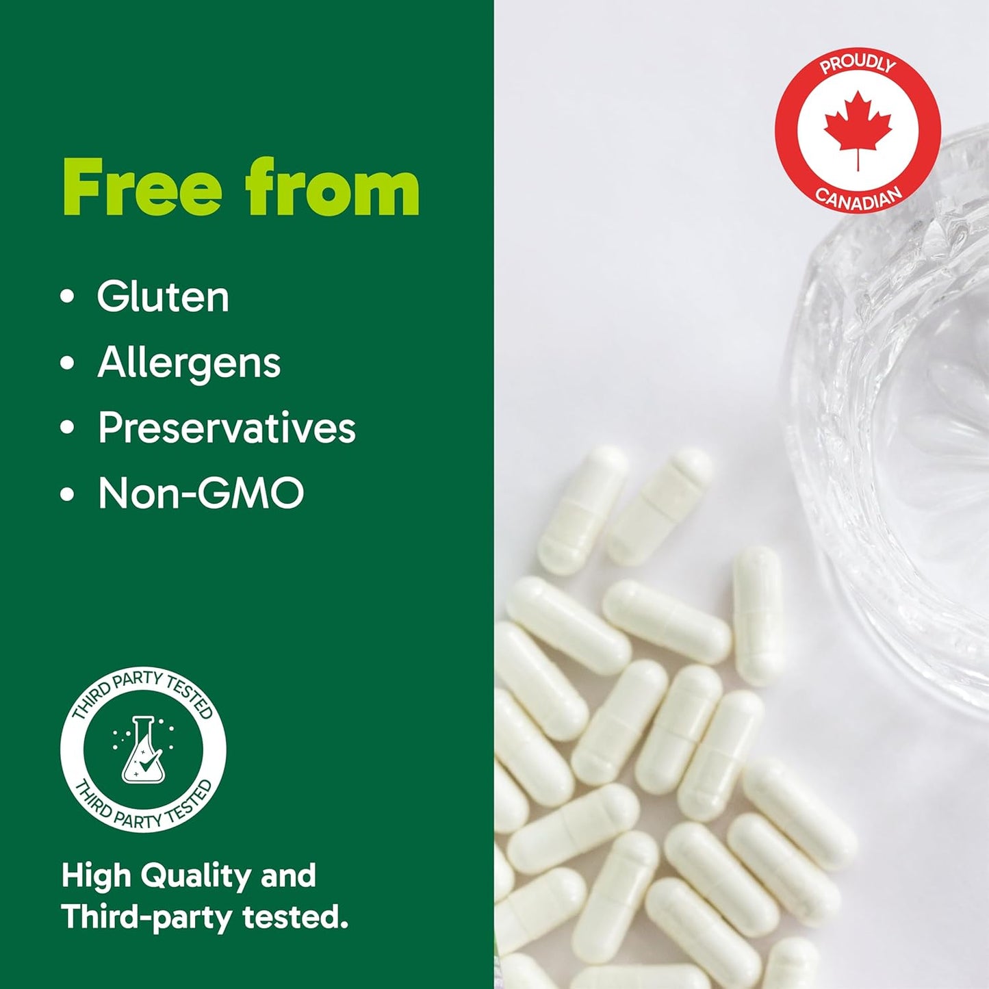 Organika 加拿大製造高級 B 群維生素 110 毫克 - 能量和免疫支持,甲基化 B 群維生素,增強吸收 - 60 粒膠囊