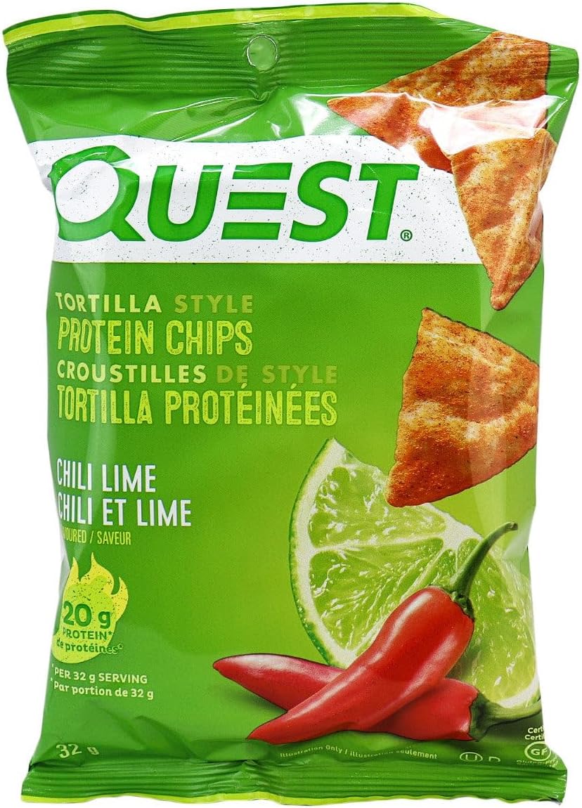 Quest Nutrition 玉米饼风味蛋白片,辣椒青柠味,32 克(1 包)
