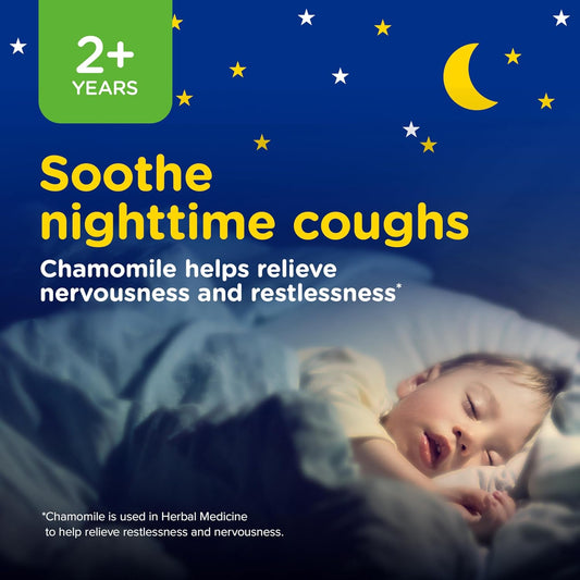 Zarbee’s® 儿童夜间止咳化痰糖浆(适用于 2 岁以上儿童),蜂蜜、洋甘菊和常春藤叶,不含色素和酒精,混合浆果味,118 毫升