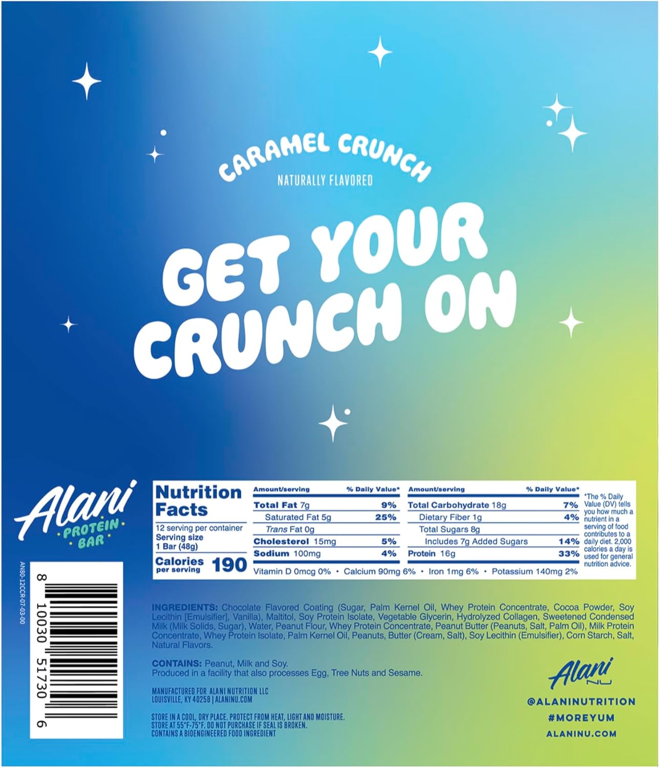 Alani Nu - Protein Bar Caramel Crunch 45g x 12