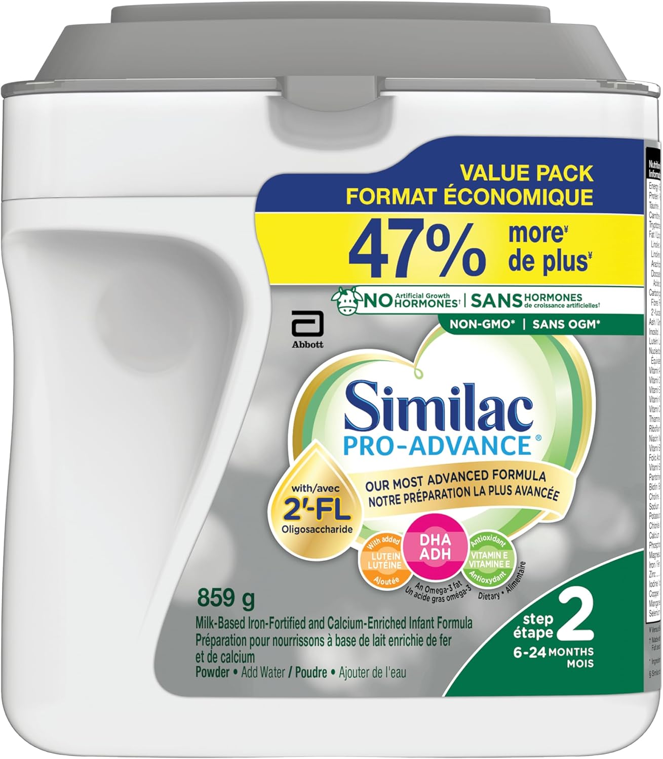 Similac Pro-Advance Step 2, Baby Formula, Our Closest Formula to Breast Milk with 2’-FL, Easy To Digest, 6-24 Months, Powder, 859 g