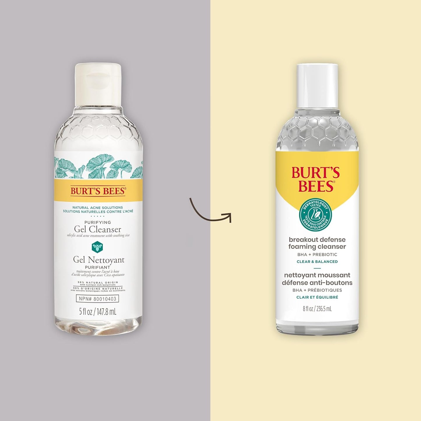 Burt’s Bees 清透平衡防痘泡沫洁面乳,236.5ml