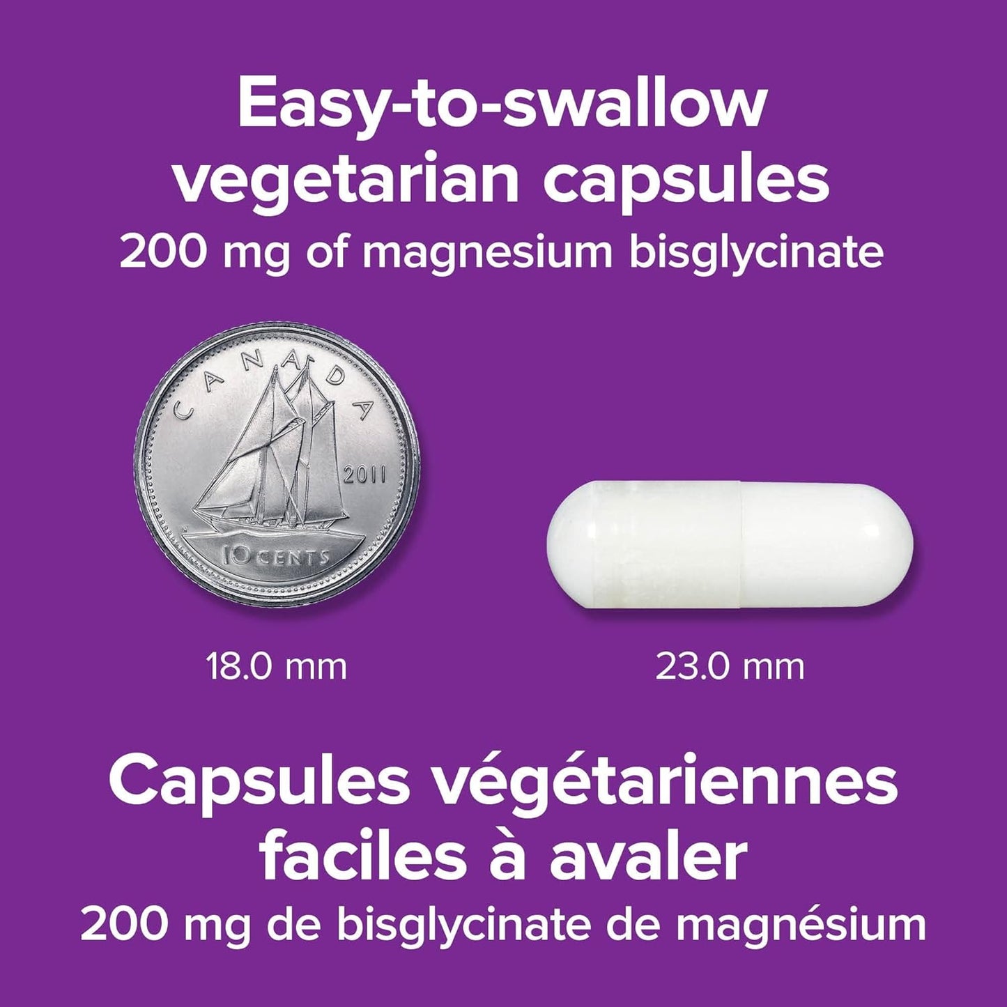 Webber Naturals 双甘氨酸镁 200 毫克,120 粒胶囊,支持骨骼和肌肉功能,纯素