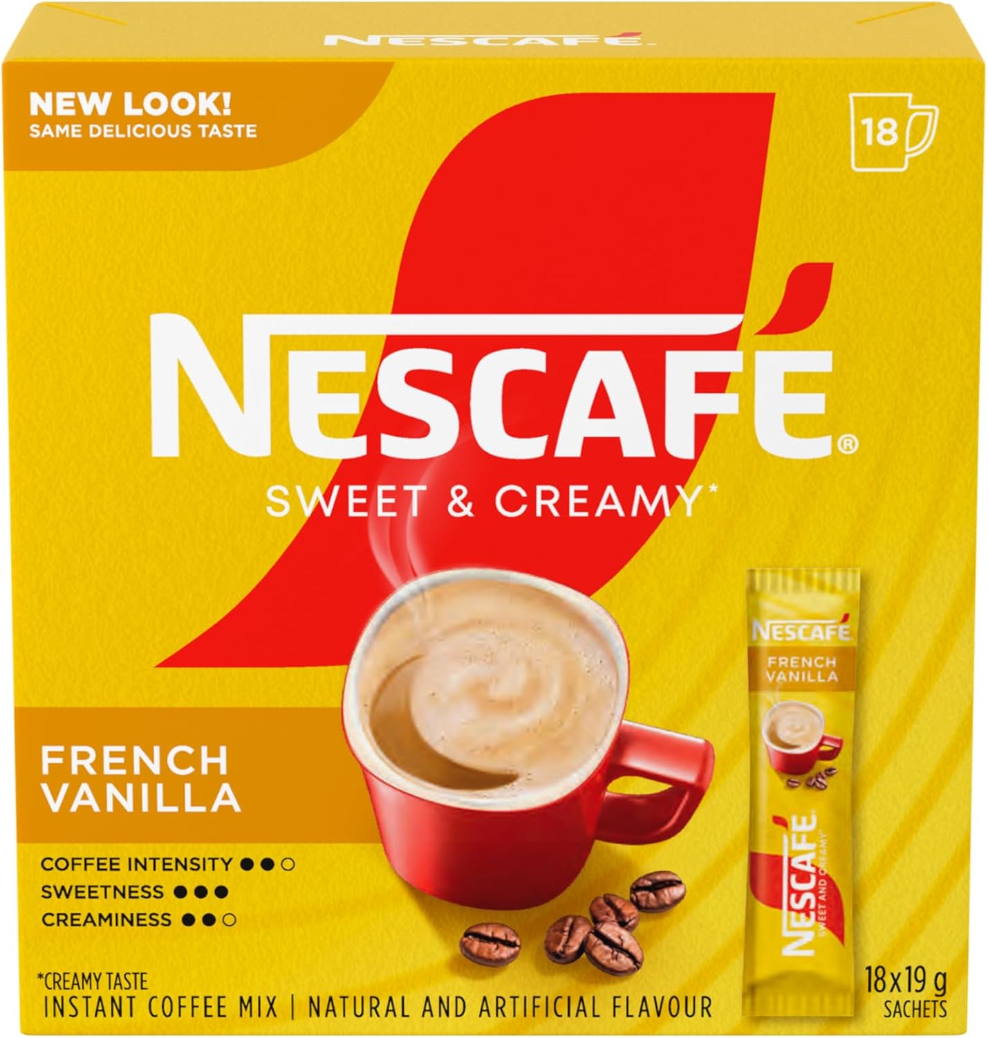 雀巢香甜奶油法式香草速溶咖啡混合盒,法式香草味,6 包