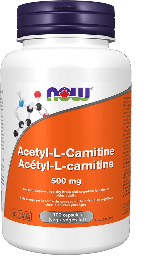 NOW Acetyl L-Carnitine 500mg 100 vcaps and NOW Inositol 500mg 100 vcaps