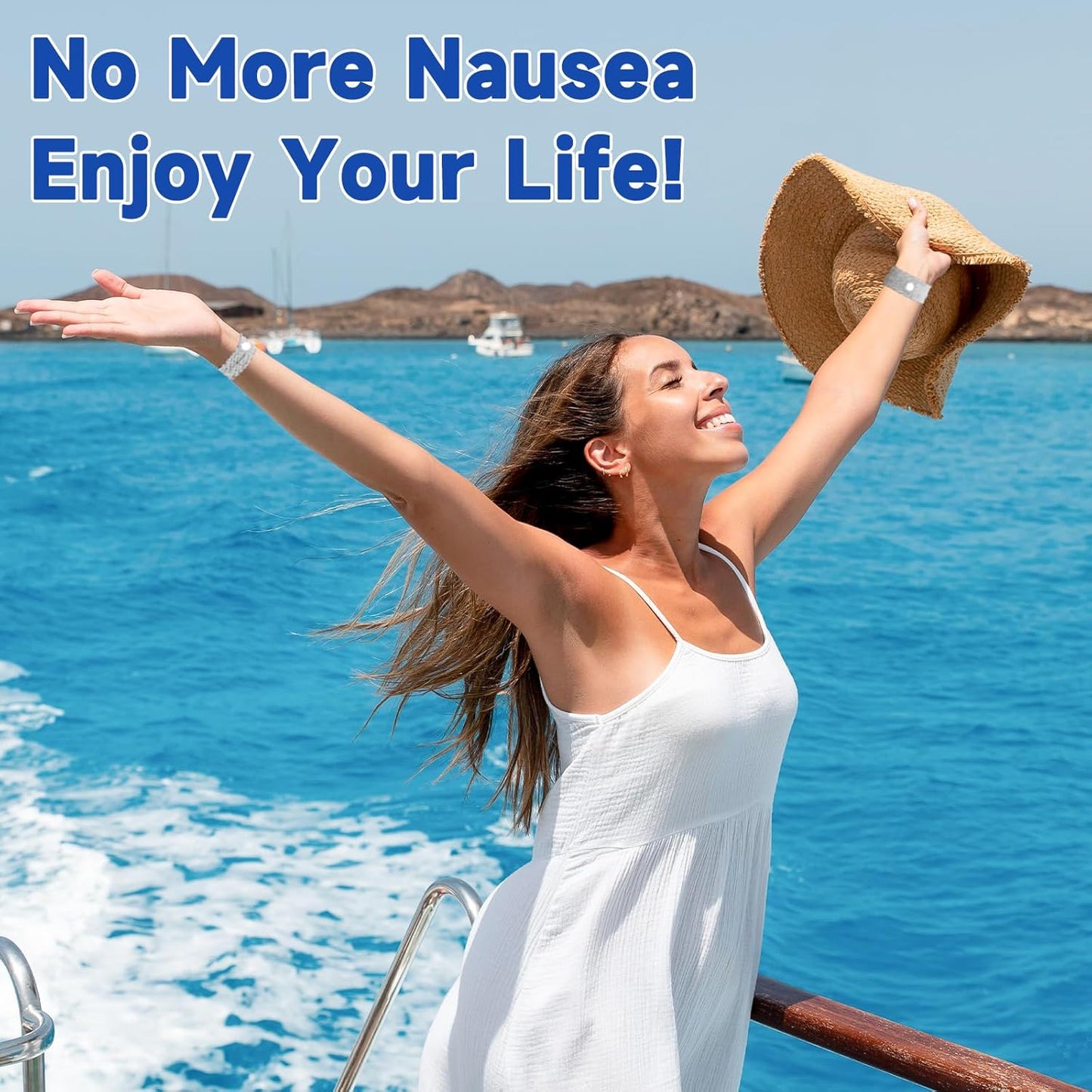 LYJEE Motion Sickness Relief Wristbands for Adult, Morning Sickness Bands for Pregnancy, Acupressure Wristband for Car Sea Sickness Relief