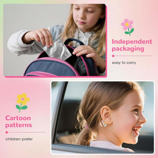 MQXUNMI 36片装晕车贴,不瞌睡晕船贴,缓解晕车晕船引起的头晕,适用于游轮,旅行必备品,定制花朵图案