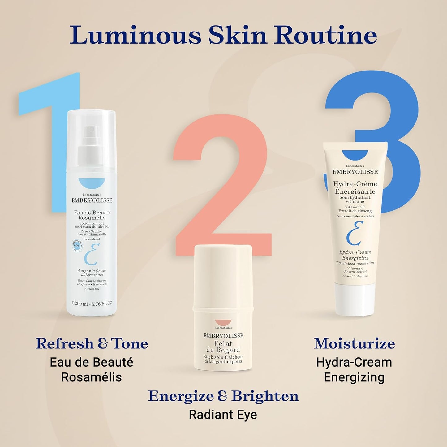 Embryolisse Vitamin C Energizing Face Moisturizer. Radiance-Boosting, Anti-Aging Daily Cream for Immediate and long-lasting hydration & Glow, 40 ml