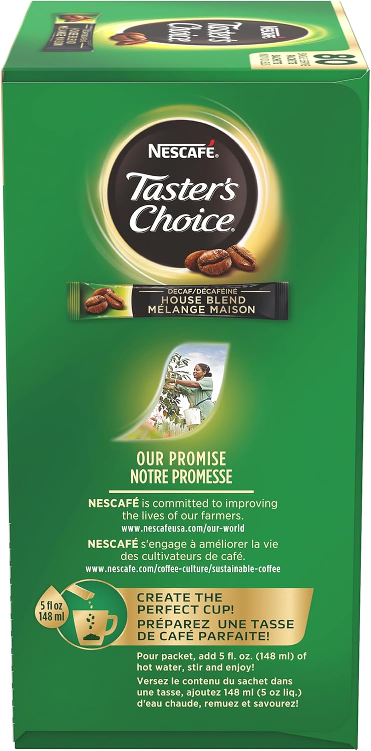 雀巢速溶咖啡包,低咖啡因,品尝者之选轻度烘焙,1.7 克单包(80 包)