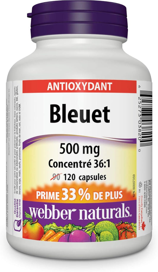 Webber Naturals 藍莓,120 粒膠囊,抗氧化支持