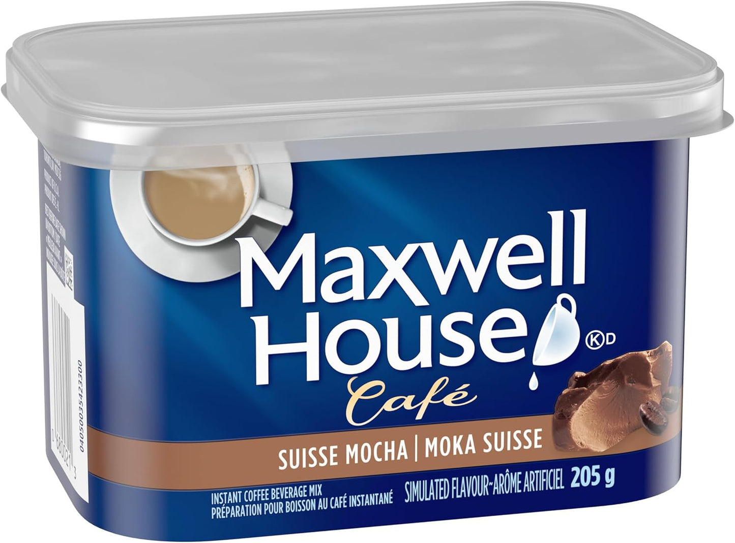 麦斯威尔瑞士摩卡速溶咖啡饮料粉,205克罐装