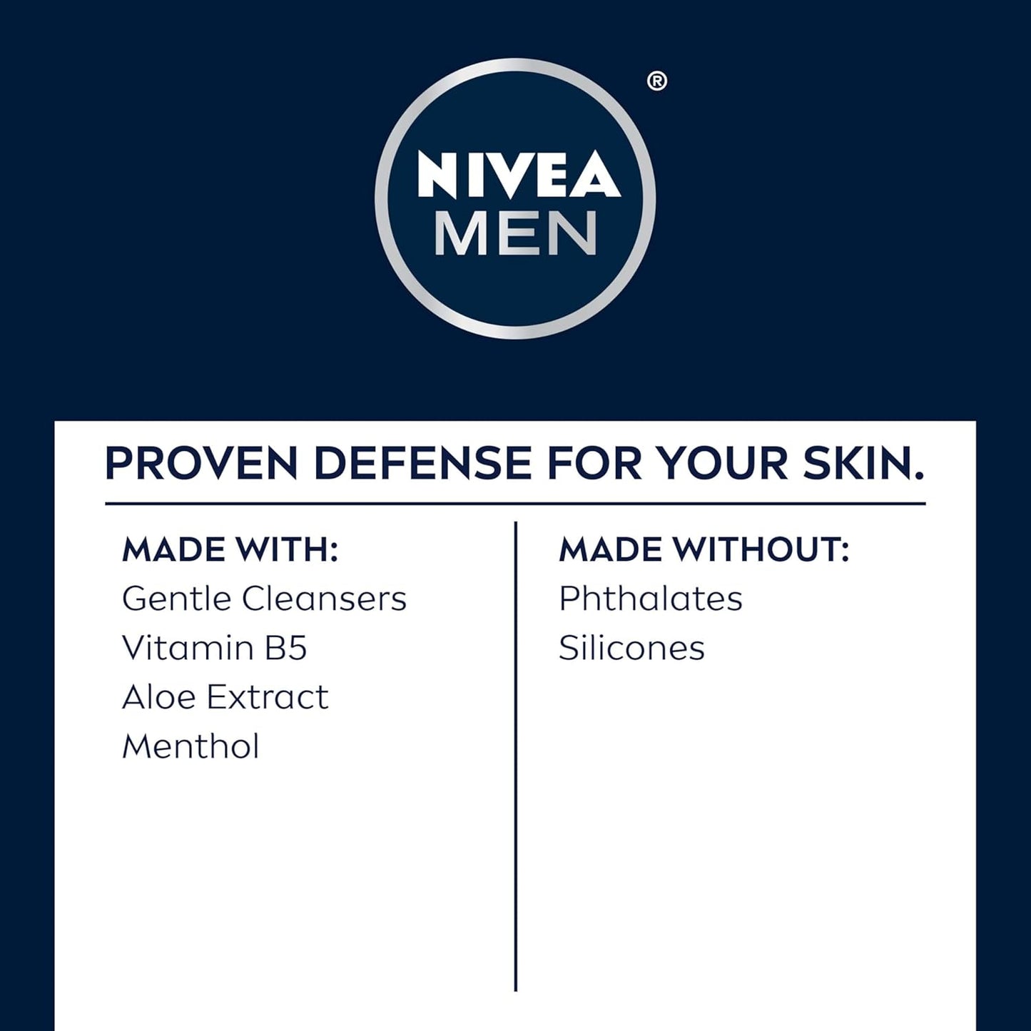 NIVEA MEN Protect & Care Refreshing Face Wash, Men’s Face Cleanser with Pro-Vitamin B5 & Aloe Vera, Moisturizing Men's Face Wash, No Drying Alcohol, Dermatologically-Tested Skin Care, 150mL