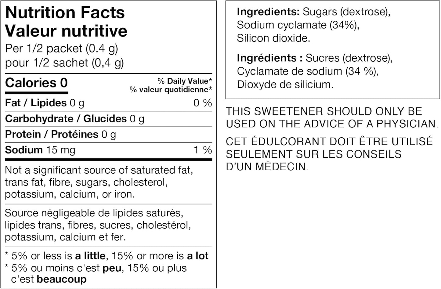 Sweet'N Low - Zero Calorie Sweetener - with Cyclamates. Diabetic-Friendly, Gluten-Free, Kosher, Vegan - Perfect for Iced and Hot Coffee, Tea and Lemonade, Made in Canada - 200 Packets