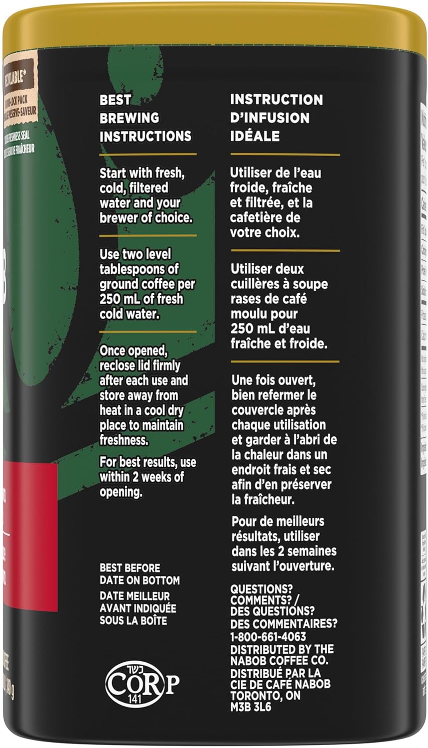 Nabob 中度浓烘焙 Gastown 咖啡粉,6 支装